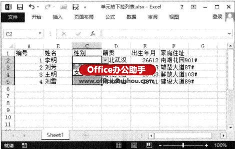 excel單元格下拉選項 為Excel 2013單元格添加下拉列表的方法