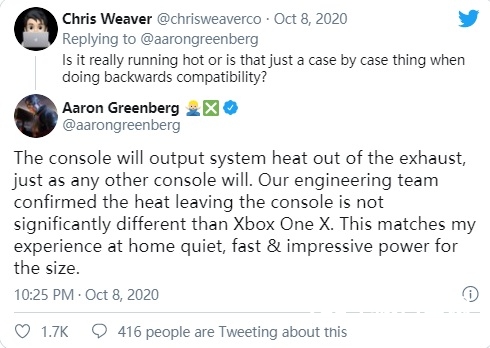 微軟自曝 Xbox Series X 散熱： 很安靜，與 Xbox One X 沒有明顯區(qū)別