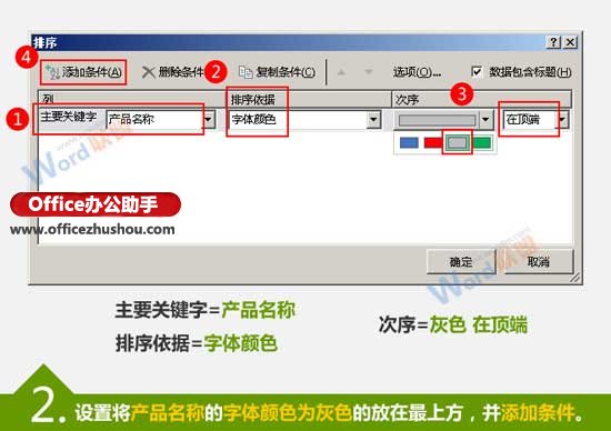 excel單元格字體顏色 按Excel單元格中的字體顏色對表格數(shù)據(jù)進(jìn)行排序