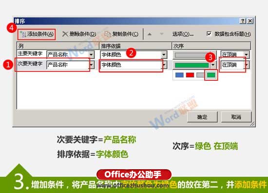 excel單元格字體顏色 按Excel單元格中的字體顏色對表格數(shù)據(jù)進(jìn)行排序