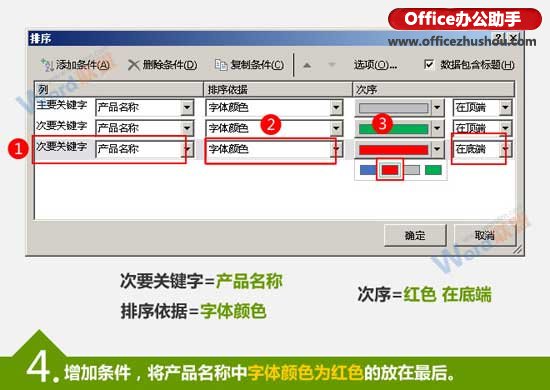 excel單元格字體顏色 按Excel單元格中的字體顏色對表格數(shù)據(jù)進(jìn)行排序
