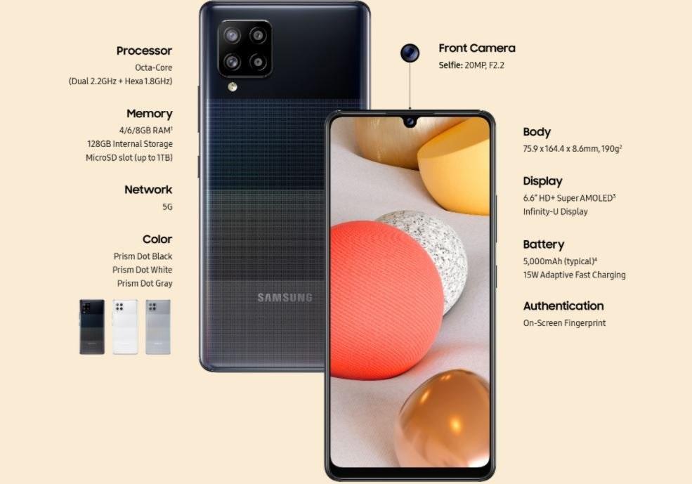 三星 Galaxy A42 5G 發(fā)布：搭載驍龍 750G，旗下最便宜 5G 手機