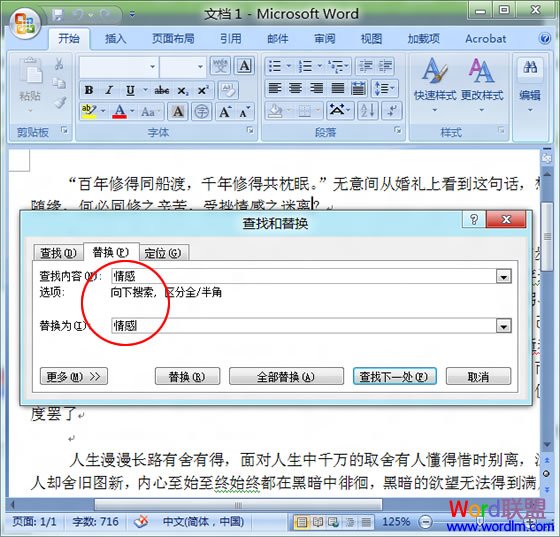 word查找替換 Word2007文檔中利用查找替換功能 統(tǒng)計詞語的數(shù)量