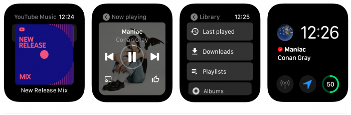 YouTube Music Apple Watch應(yīng)用在Wear OS客戶端推出前上線