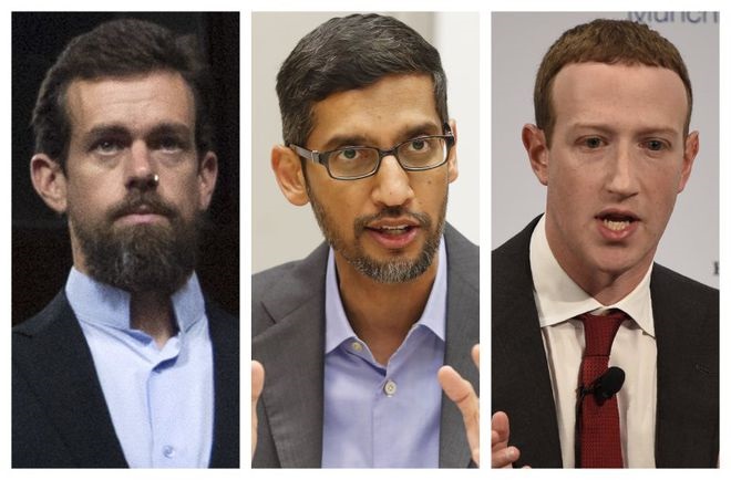 Facebook、谷歌以及 Twitter CEO 自愿 28 日前往國會參加聽證會