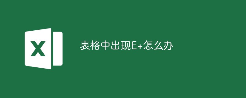 表格中出現(xiàn)E+怎么辦