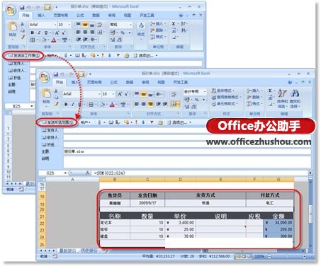 excel發(fā)送簡(jiǎn)歷的郵件內(nèi)容 用郵件發(fā)送Excel工作簿或其中的部分內(nèi)容的方法
