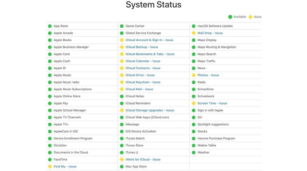蘋果 iCloud 出現(xiàn)問題，部分用戶尋找我的 iPhone 與 iCloud Drive 服務(wù)皆不可用