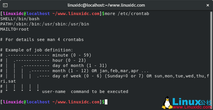 圖解 Linux下at延時(shí)任務(wù)和crontab定時(shí)任務(wù)命令