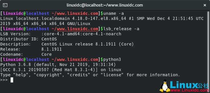 如何在CentOS 8上編譯安裝Python 3.8.1