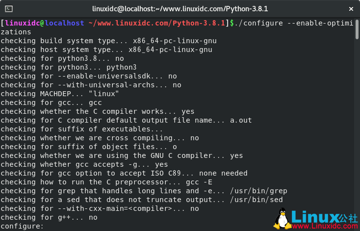 如何在CentOS 8上編譯安裝Python 3.8.1