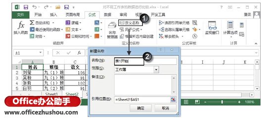 excel添加相同格式的工作表 使用條件格式來(lái)標(biāo)識(shí)兩個(gè)工作表中不同數(shù)據(jù)的方法