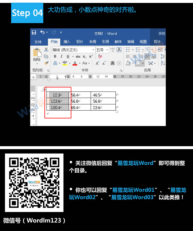 Word表格小數(shù)點對齊 易雪龍玩Word:實現(xiàn)Word表格中的小數(shù)點對齊