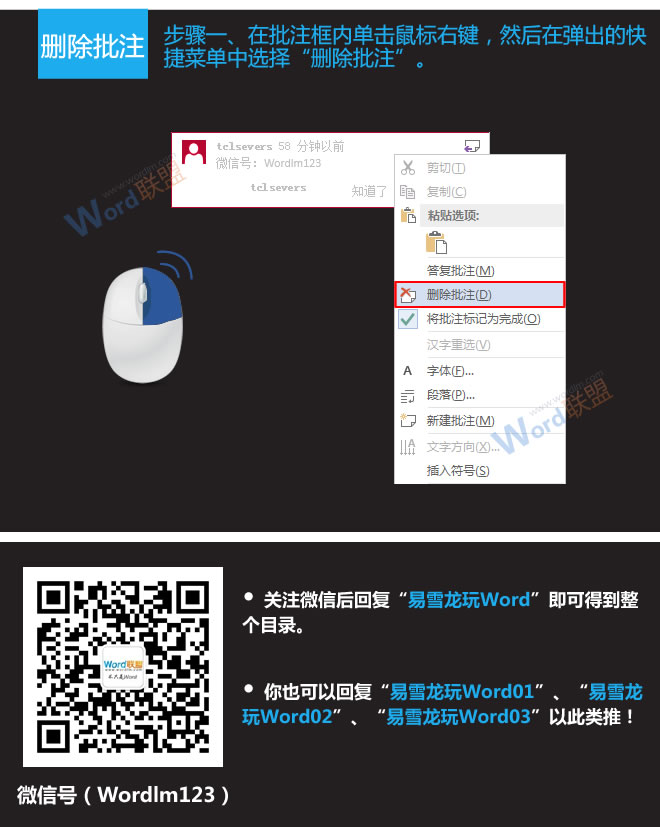word批注 批注相關(guān)事宜：易雪龍玩Word第八招