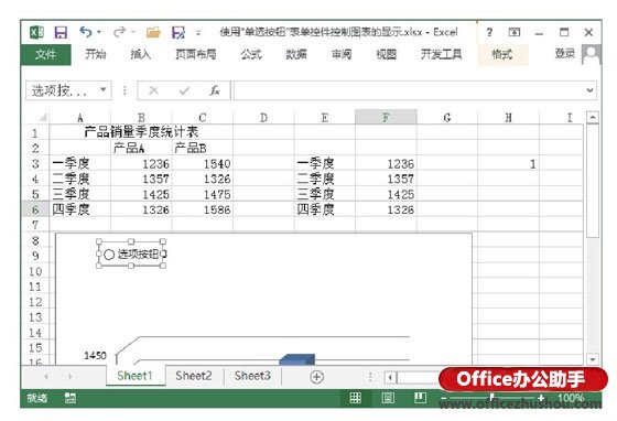 excel表格選項按鈕 在Excel表格中使用“選項按鈕”控件控制圖表顯示的方法
