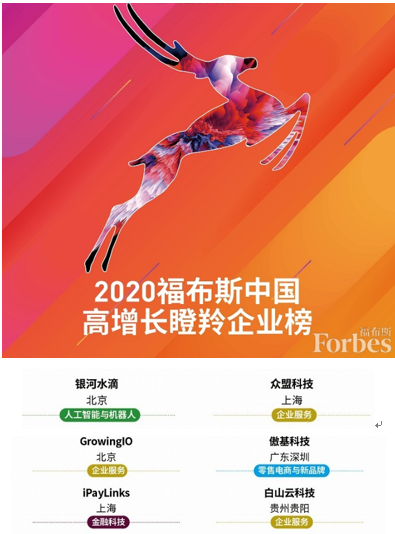 福布斯尋找未來獨角獸 銀河水滴入選高增長瞪羚企業(yè)榜單