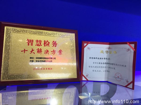 深信服安全態(tài)勢感知與運營方案，獲評“智慧檢務(wù)十大解決方案”