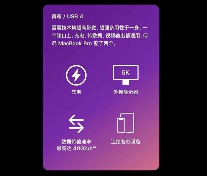 蘋果 M1 是全球首款支持 USB4 規(guī)范的商用芯片