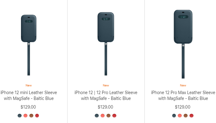 蘋(píng)果開(kāi)售適用于iPhone 12系列機(jī)型的MagSafe皮革保護(hù)套