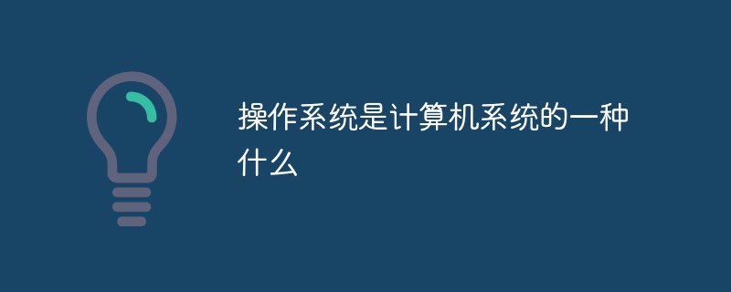 操作系統(tǒng)是計(jì)算機(jī)系統(tǒng)的一種什么