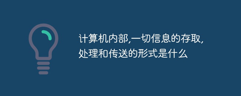 計算機(jī)內(nèi)部,一切信息的存取,處理和傳送的形式是什么