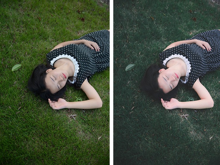 PS調(diào)出外景人像唯美的暗夜藝術效果