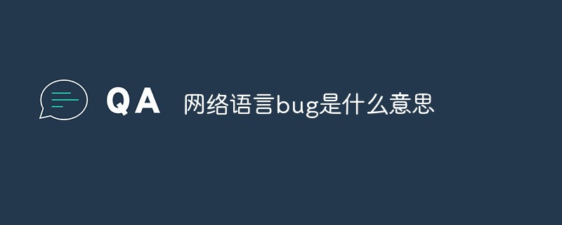 網(wǎng)絡(luò)語(yǔ)言bug是什么意思