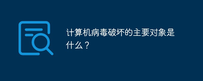 計算機病毒破壞的主要對象是什么？