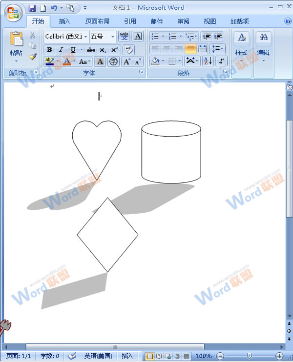 word實(shí)現(xiàn)多個(gè)圖形“同步化” Word2007中實(shí)現(xiàn)多個(gè)圖形“同步化”