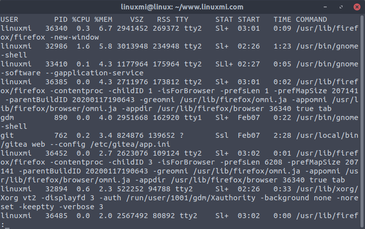 Linux常用命令 ps 入門(mén)基礎(chǔ)教程