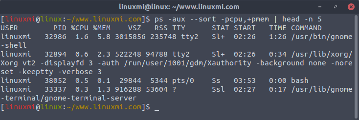 Linux常用命令 ps 入門(mén)基礎(chǔ)教程