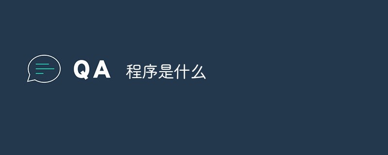 程序是什么