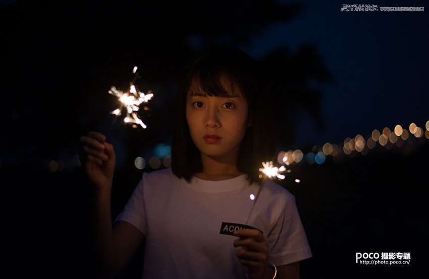 ps調(diào)出夜景曝光不足人像唯美效果