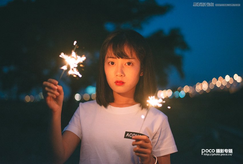 ps調(diào)出夜景曝光不足人像唯美效果