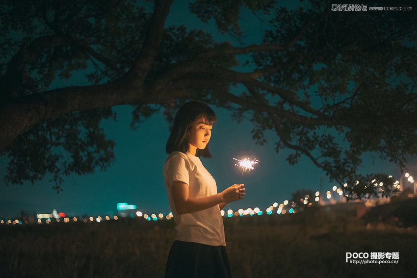 ps調(diào)出夜景曝光不足人像唯美效果