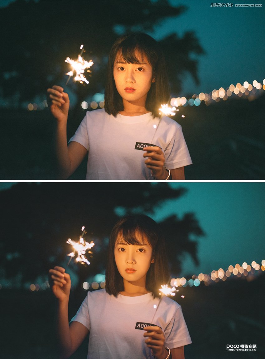 ps調(diào)出夜景曝光不足人像唯美效果