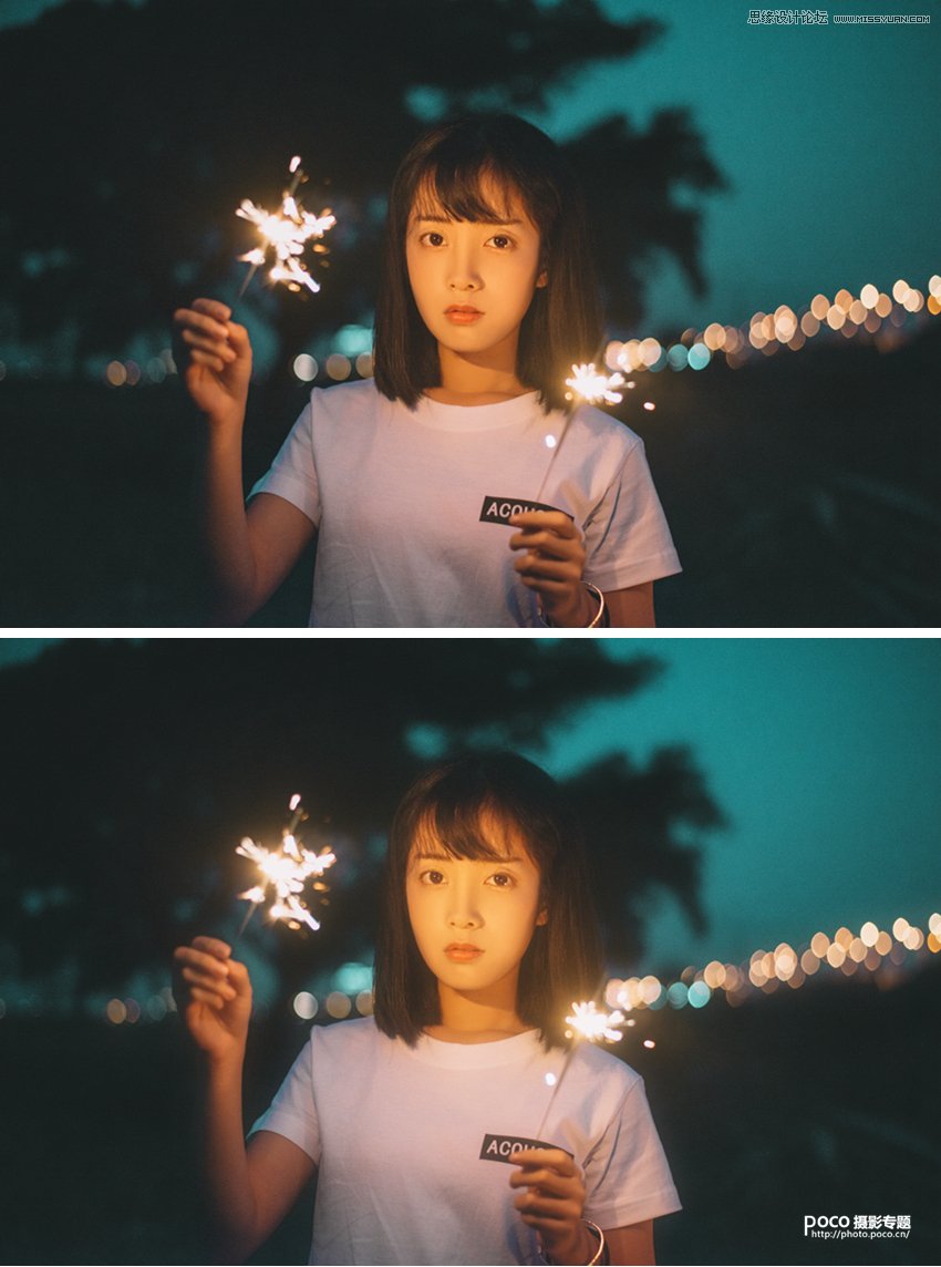 ps調(diào)出夜景曝光不足人像唯美效果