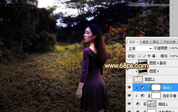 PS調(diào)出外景人像照片夕陽美景效果