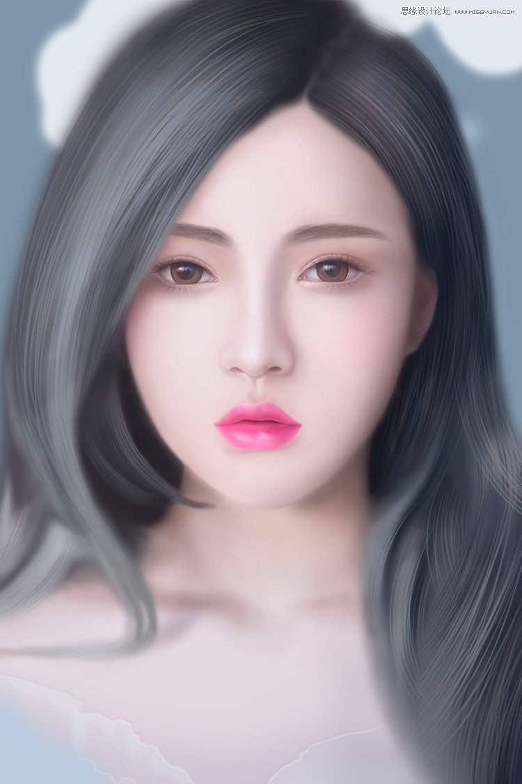 PS繪制清純美麗的女孩教程