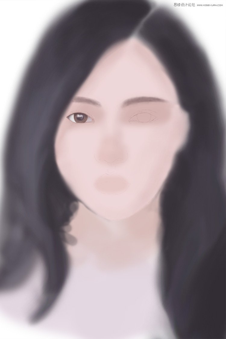 PS繪制清純美麗的女孩教程