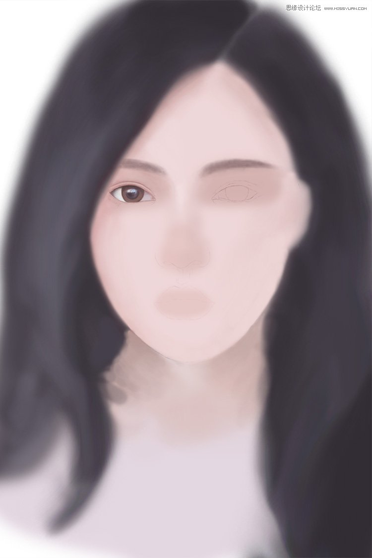 PS繪制清純美麗的女孩教程