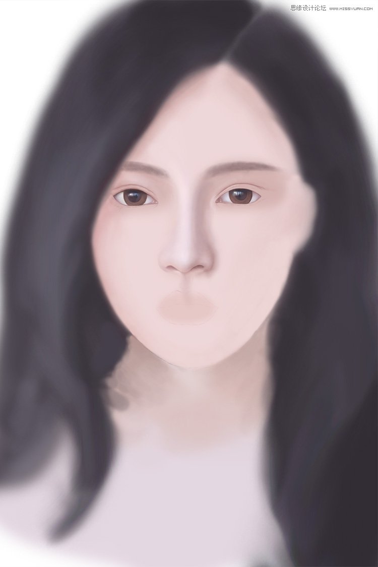 PS繪制清純美麗的女孩教程