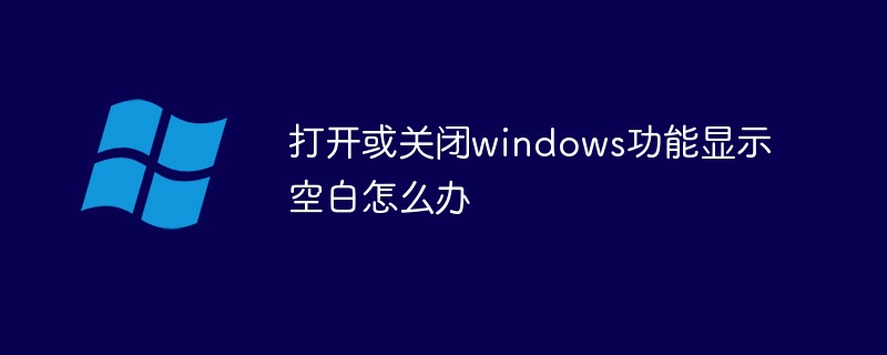 打開(kāi)或關(guān)閉windows功能顯示空白怎么辦