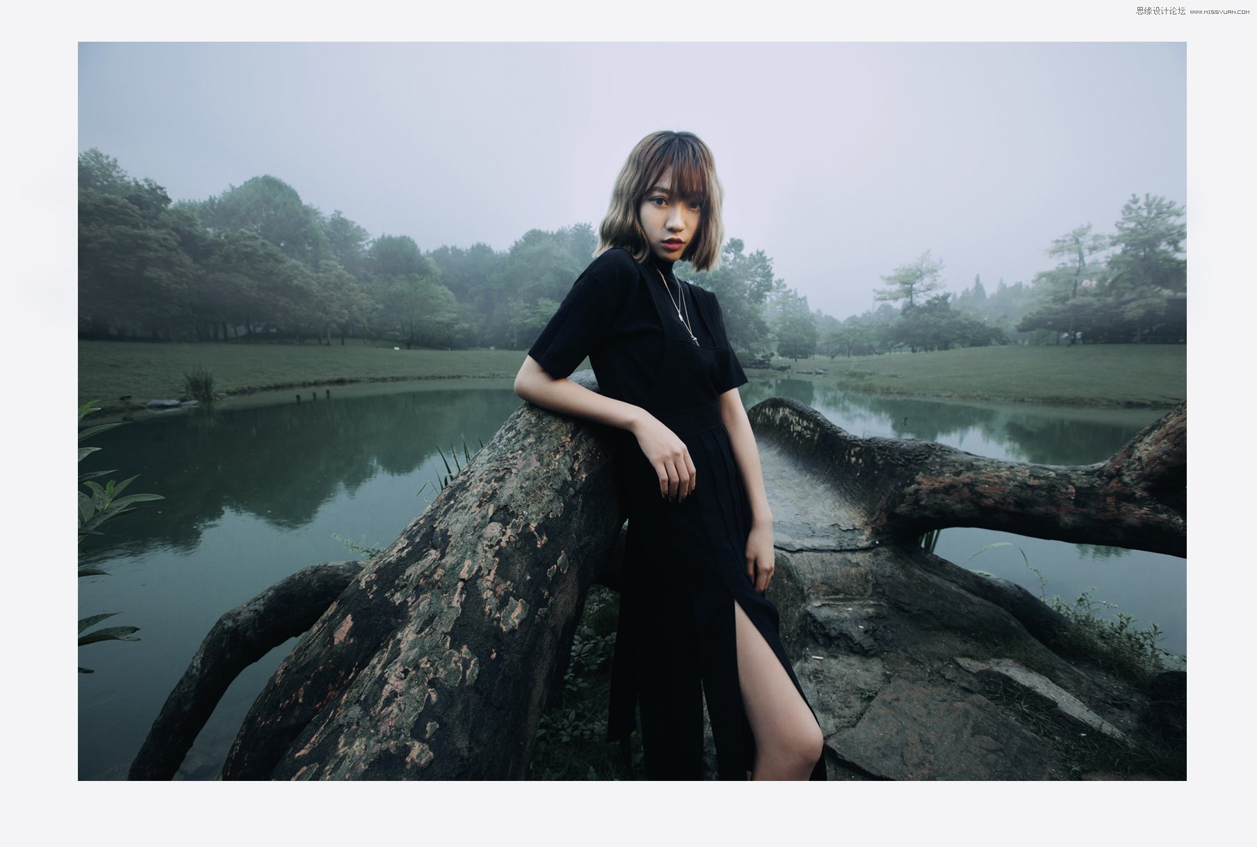 PS調(diào)出外景雨季人像照片清新藝術(shù)效果