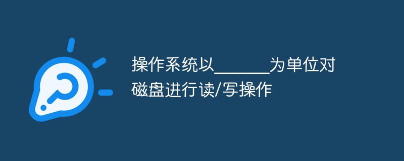 操作系統(tǒng)以______為單位對(duì)磁盤(pán)進(jìn)行讀/寫(xiě)操作