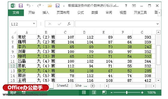 excel表格滿足條件的數(shù)據(jù) 在Excel表格中根據(jù)滿足條件的個(gè)數(shù)來進(jìn)行標(biāo)示的方法