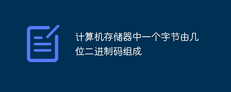 計(jì)算機(jī)存儲(chǔ)器中一個(gè)字節(jié)由幾位二進(jìn)制碼組成