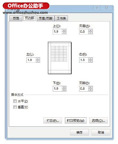 excel工作表標簽大小 Excel工作表打印時紙張大小和頁邊距等打印頁面的設(shè)置方法