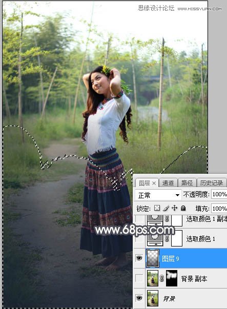ps給森林照片添加唯美逆光效果