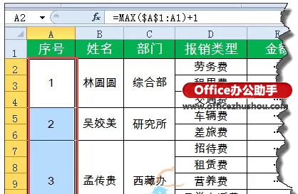 excel合并單元格序號(hào) Excel中合并單元格中快速添加序號(hào)的方法